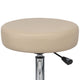 Fea Medical Swivel Stool | Round Beige Padded Seat | Rolling Chrome Base BM344540