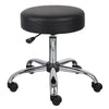 Fea Medical Swivel Stool | Round Black Padded Seat | Rolling Chrome Base BM344541