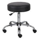 Fea Medical Swivel Stool | Round Black Padded Seat | Rolling Chrome Base BM344541