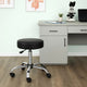 Fea Medical Swivel Stool | Round Black Padded Seat | Rolling Chrome Base BM344541