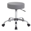 Fea Medical Swivel Stool | Round Gray Padded Seat | Rolling Chrome Base BM344542