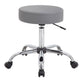 Fea Medical Swivel Stool | Round Gray Padded Seat | Rolling Chrome Base BM344542