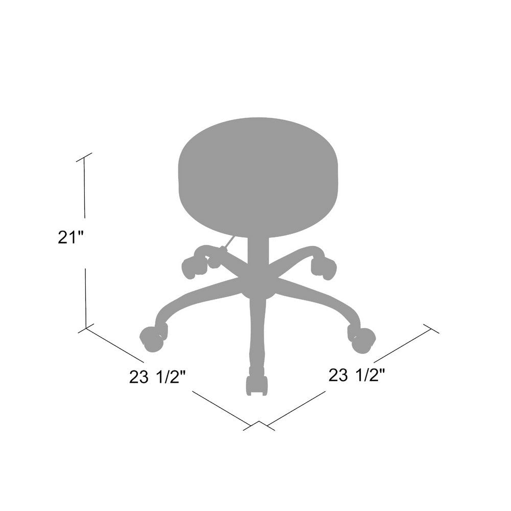Fea Medical Swivel Stool | Round Gray Padded Seat | Rolling Chrome Base BM344542