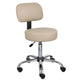 Fea Rolling Medical Swivel Stool | Round Beige Padded Seat | Low Back BM344543