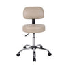 Fea Rolling Medical Swivel Stool | Round Beige Padded Seat | Low Back BM344543