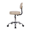 Fea Rolling Medical Swivel Stool | Round Beige Padded Seat | Low Back BM344543