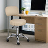 Fea Rolling Medical Swivel Stool | Round Beige Padded Seat | Low Back BM344543