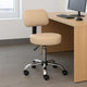 Fea Rolling Medical Swivel Stool | Round Beige Padded Seat | Low Back BM344543