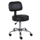 Fea Rolling Medical Drafting Swivel Stool | Round Black Padded Seat | Low Back BM344544
