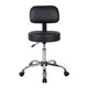 Fea Rolling Medical Drafting Swivel Stool | Round Black Padded Seat | Low Back BM344544