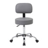 Fea Medical Drafting Swivel Stool | Round Gray Padded Seat & Low Back BM344545