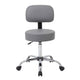 Fea Medical Drafting Swivel Stool | Round Gray Padded Seat & Low Back BM344545