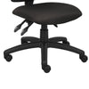 Zean Swivel Task Chair | Black Crepe Fabric | Contoured Back | Rolling BM344546