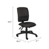 Zean Swivel Task Chair | Black Crepe Fabric | Contoured Back | Rolling BM344546