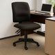 Zean Swivel Task Chair | Black Crepe Fabric | Contoured Back | Rolling BM344546