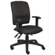 Zean Swivel Task Chair | Adjustable Arms | Black Crepe Fabric | Rolling BM344547