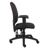 Zean Swivel Task Chair | Adjustable Arms | Black Crepe Fabric | Rolling BM344547