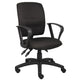 Zean Swivel Task Chair | Loops Arms | Black Crepe Fabric | Rolling BM344548