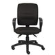 Zean Swivel Task Chair | Loops Arms | Black Crepe Fabric | Rolling BM344548