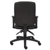 Zean Swivel Task Chair | Loops Arms | Black Crepe Fabric | Rolling BM344548