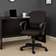 Zean Swivel Task Chair | Loops Arms | Black Crepe Fabric | Rolling BM344548