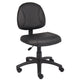 Wen Swivel Posture Chair | Black Faux Leather Back & Waterfall Seat BM344549