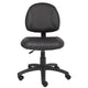 Wen Swivel Posture Chair | Black Faux Leather Back & Waterfall Seat BM344549