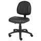 Wen Swivel Posture Chair | Black Faux Leather Back & Waterfall Seat BM344549