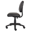 Wen Swivel Posture Chair | Black Faux Leather Back & Waterfall Seat BM344549