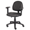 Wen Swivel Posture Chair | Adjustable | Black Faux Leather Waterfall Seat BM344550