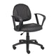 Wen Swivel Posture Chair | Loop Arms | Black Faux Leather Waterfall Seat BM344551