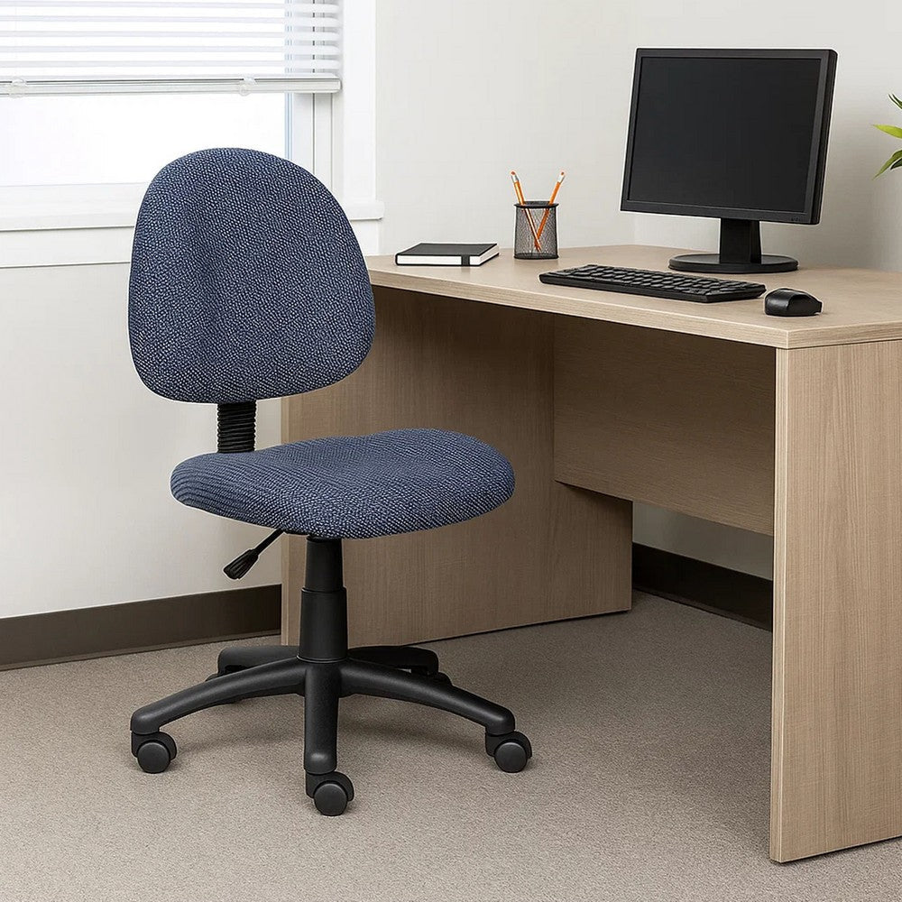 Jea Swivel Posture Chair | Contoured Seat & Back | Blue Tweed | Wheels BM344552