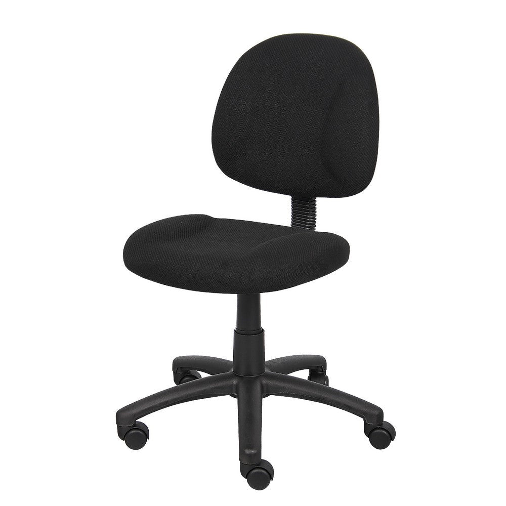 Jea Swivel Posture Chair | Contoured Seat & Back | Black Tweed | Wheels BM344553