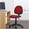 Jea Swivel Posture Chair | Contoured Back | Burgundy Red Tweed | Wheels BM344554