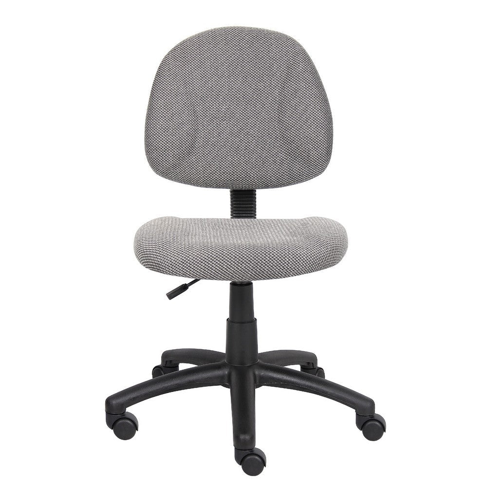 Jea Swivel Posture Chair | Contoured Back | Gray Tweed | Wheels BM344555