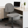Jea Swivel Posture Chair | Contoured Back | Gray Tweed | Wheels BM344555
