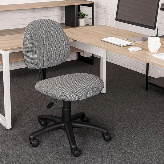 Jea Swivel Posture Chair | Contoured Back | Gray Tweed | Wheels BM344555
