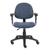 Jea Swivel Posture Chair | Adjustable Arms | Blue Tweed | Wheels BM344556