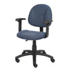 Jea Swivel Posture Chair | Adjustable Arms | Blue Tweed | Wheels BM344556
