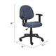 Jea Swivel Posture Chair | Adjustable Arms | Blue Tweed | Wheels BM344556