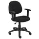 Jea Swivel Posture Chair | Adjustable Arms | Black Tweed | Wheels BM344557