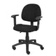 Jea Swivel Posture Chair | Adjustable Arms | Black Tweed | Wheels BM344557