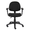 Jea Swivel Posture Chair | Adjustable Arms | Black Tweed | Wheels BM344557