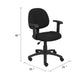 Jea Swivel Posture Chair | Adjustable Arms | Black Tweed | Wheels BM344557