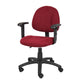 Jea Swivel Posture Chair | Adjustable Arms | Burgundy Red Tweed | Wheels BM344558