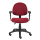 Jea Swivel Posture Chair | Adjustable Arms | Burgundy Red Tweed | Wheels BM344558