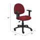 Jea Swivel Posture Chair | Adjustable Arms | Burgundy Red Tweed | Wheels BM344558