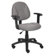 Jea Swivel Posture Chair | Adjustable Arms | Gray Tweed | Wheels BM344559