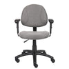 Jea Swivel Posture Chair | Adjustable Arms | Gray Tweed | Wheels BM344559