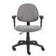 Jea Swivel Posture Chair | Adjustable Arms | Gray Tweed | Wheels BM344559